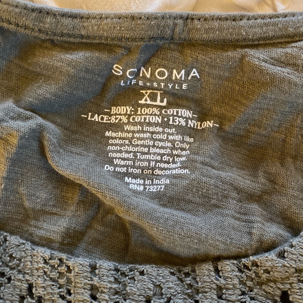 Olive green long sleeve top - Picture 3 of 3